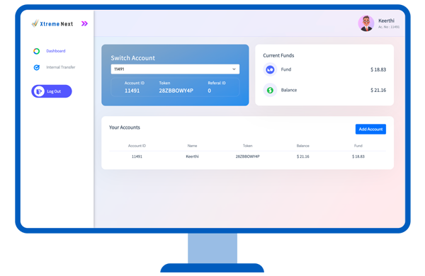 Client portal access interface for trading account management