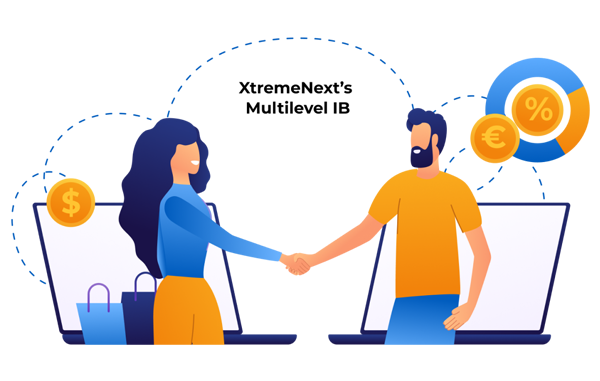 Financial success illustration for introducing broker growth